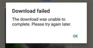 Failed download WhatsApp