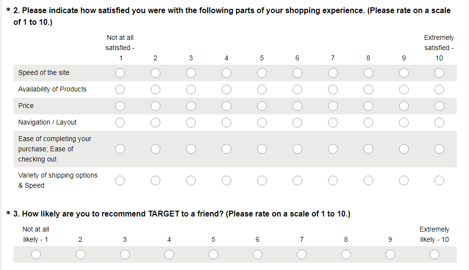 leading e-commerce sites use surveys