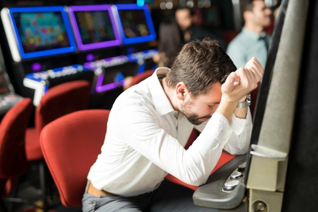 Frustrated Men in Casino