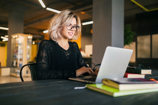 Woman Working To Upskill