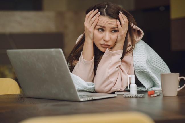 Frustrated Women for Slow Laptop