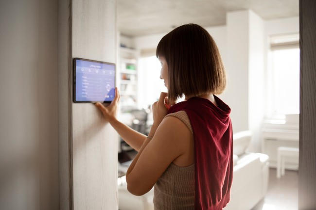 Young Woman in Smart Rooms